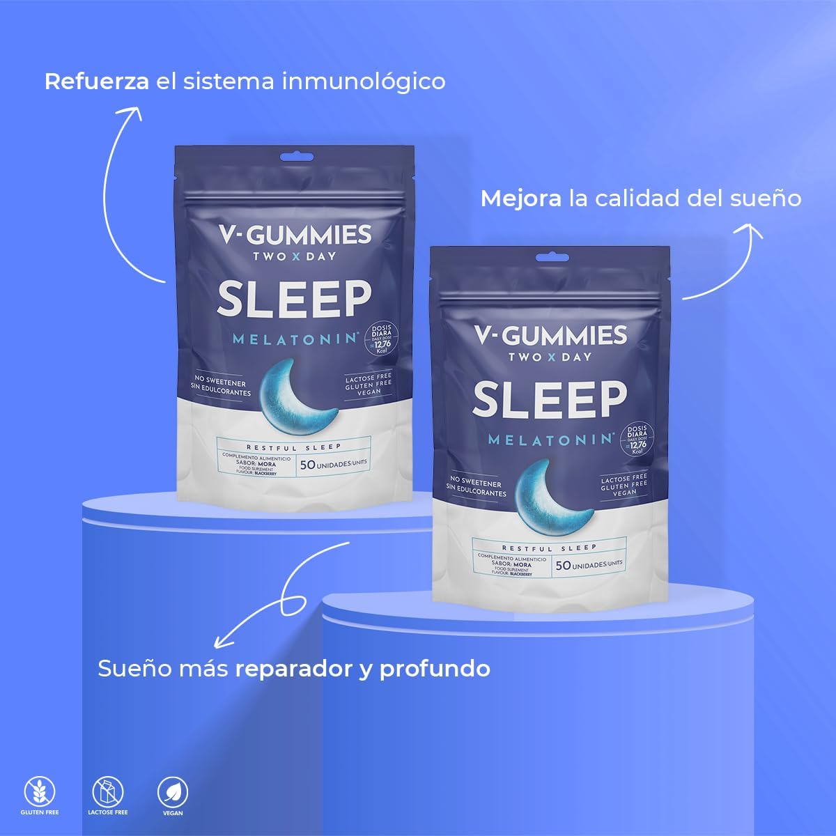 Pack 3 Sleep V-Gummies | Ayuda a Conciliar el Sueño