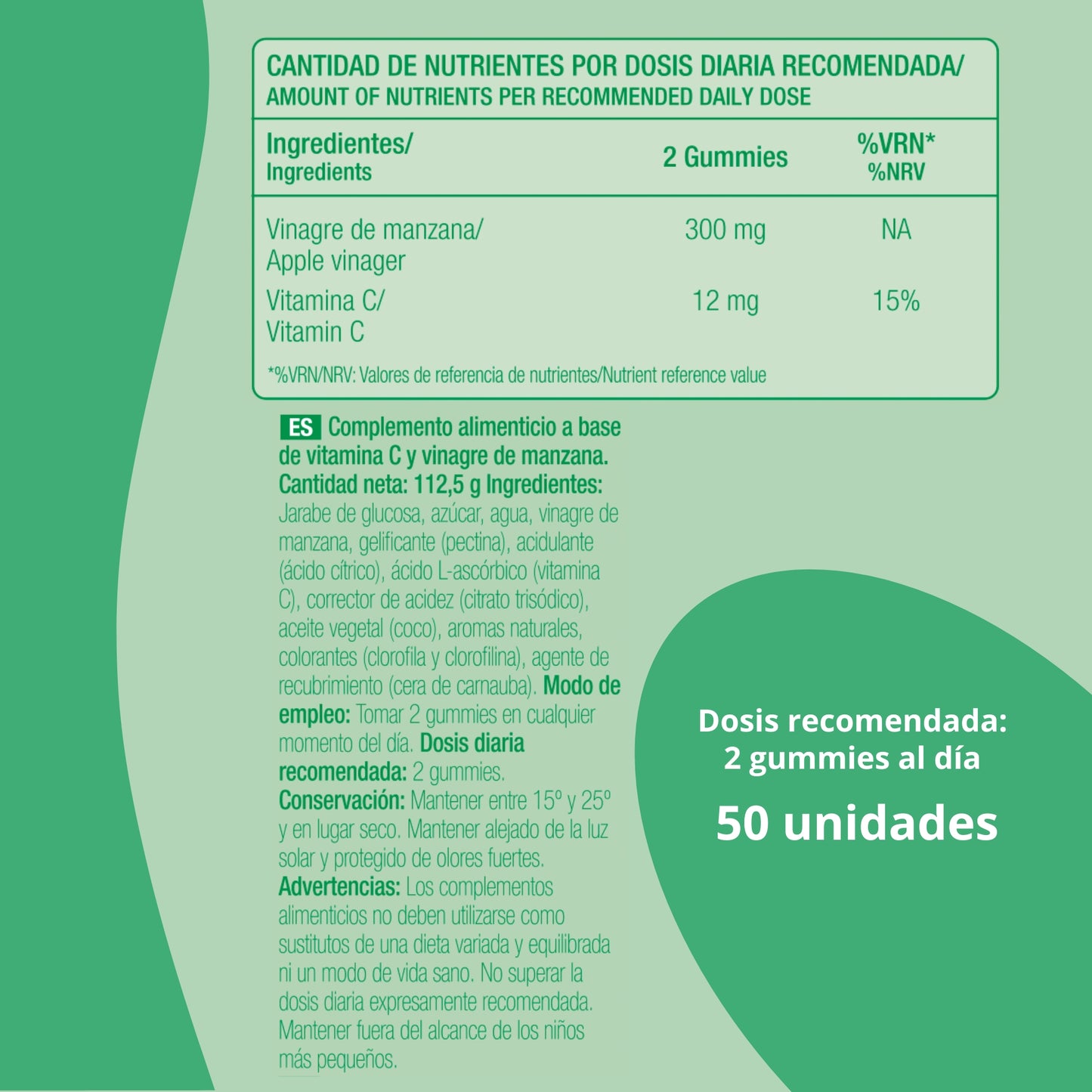 Pack 3 DTOX V-Gummies | Gominolas Vinagre de Manzana y Jengibre para Salud Digestiva