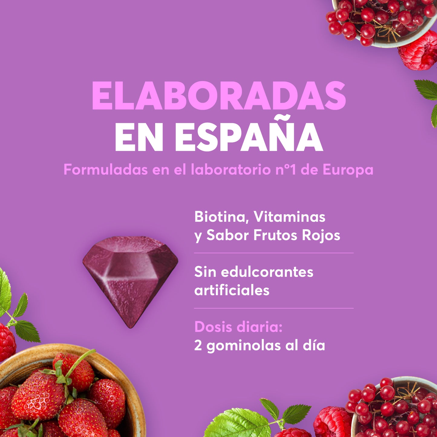 HAIR V-Gummies | Frena la Caída Capilar y Estimula el Crecimiento del Pelo