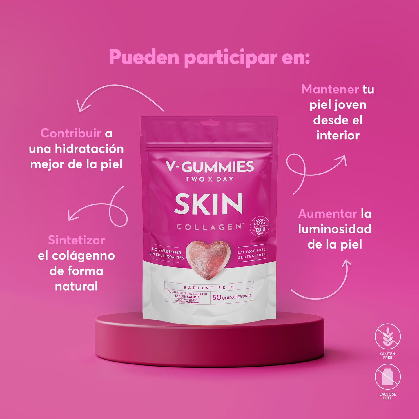 SKIN V-Gummies | Reduce Signos Envejecimiento de la Piel