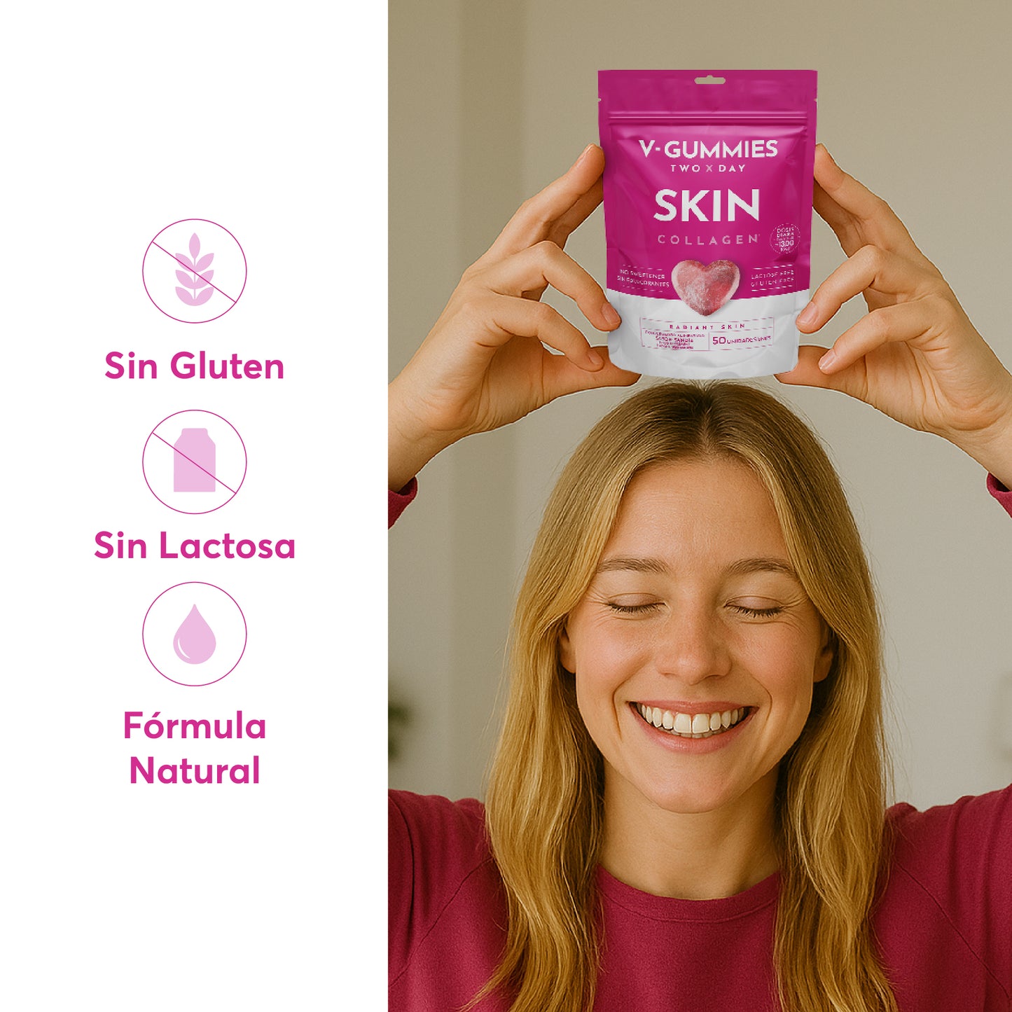 SKIN V-Gummies | Reduce Signos Envejecimiento de la Piel