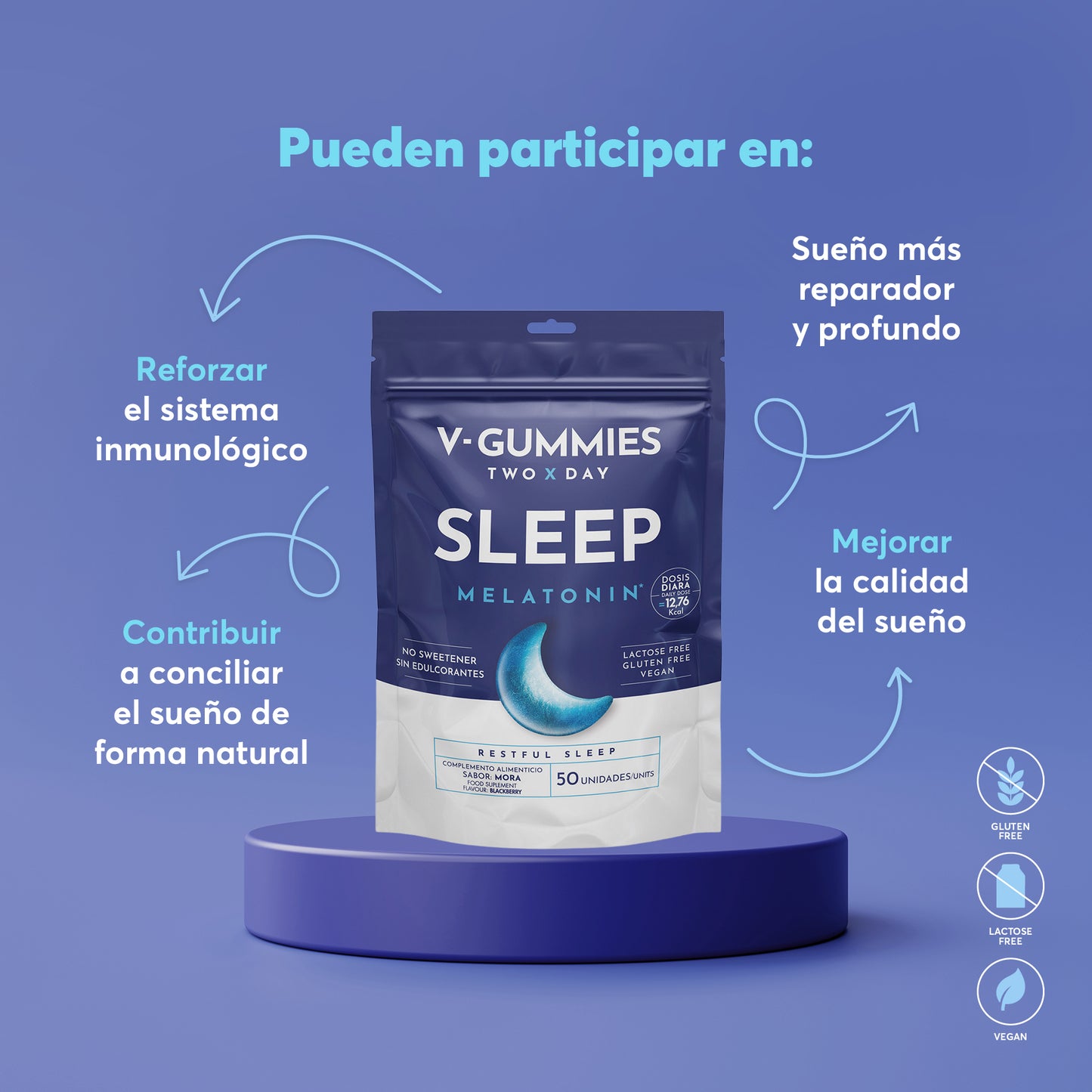 Sleep V-Gummies | Ayuda a Conciliar el Sueño