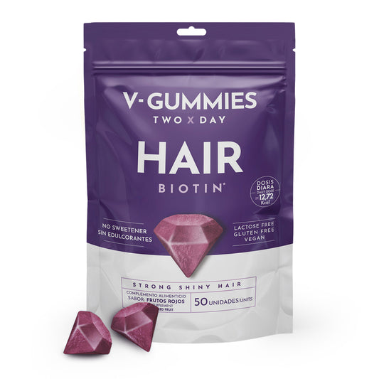 HAIR V-Gummies | Frena la Caída Capilar y Estimula el Crecimiento del Pelo